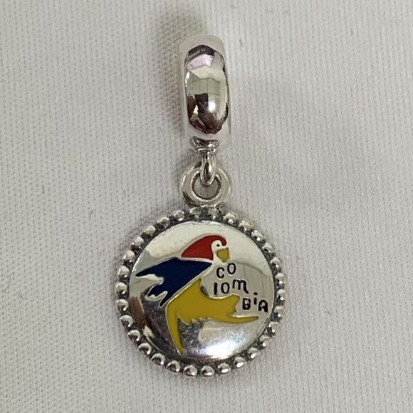 Pandora Colombia Exclusive Charm Dangle Pendant, S925 Silver Bracelets - Picture 1 of 4